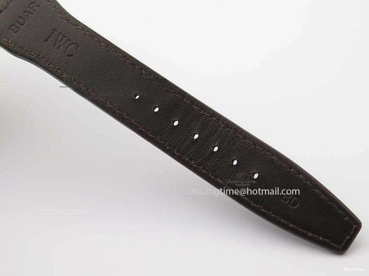 MIROTIME 0216 Pilot Chrono SS IW387808 CF3 ZF 1:1 Best Edition On Brown Leather Strap A Soft 7328